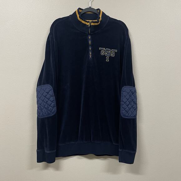 Vtg Y2K Sean John Track Jacket 90s Hip Hop Full Zip Elbow Patch Mock Neck 3XL - Picture 1 of 8